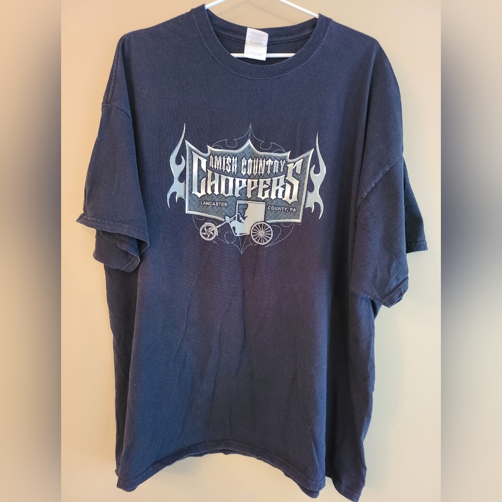 "AMISH COUNTRY CHOPPERS" Men's black XXL Tee shirt.